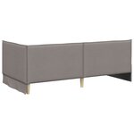 vidaXL Cadre de lit d'angle avec tête de lit Taupe 80 x 200 cm tissu