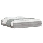 vidaXL Cadre de lit avec tiroirs sans matelas sonoma gris 180x200 cm