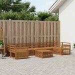 vidaXL Ensemble de canapés d'extérieur 8 Pièces Naturel