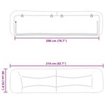 vidaXL Coussin de tête de lit gris 200 cm similicuir