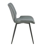 Lot de 2 chaise de cuisine salle à manger bureau pour restaurants housse textile pieds en métal siège rembourré 77 cm gris 03_0002759