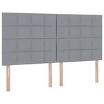 vidaXL Lit de Rangement avec tête de lit Gris clair 200 x 200 cm Tissu