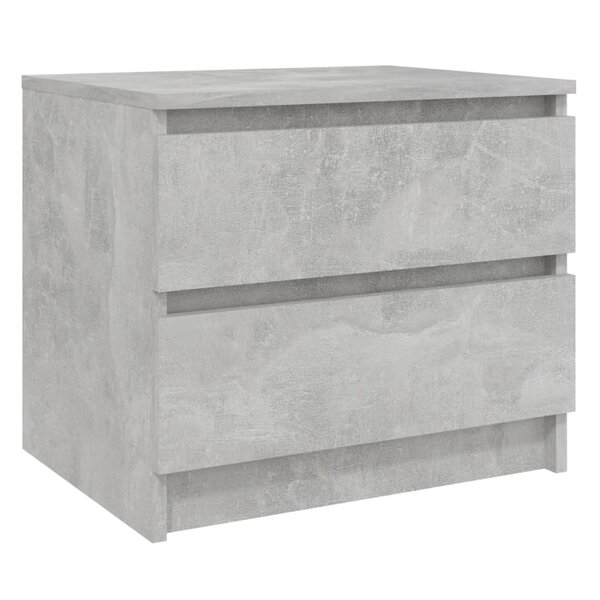 vidaXL Table de chevet Gris béton 50x39x43 5 cm Aggloméré
