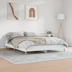 vidaXL Cadre de lit sans matelas blanc brillant 200x200 cm