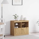 vidaXL Buffet Marron 81 x 37 x 67 cm Bois d'ingénierie