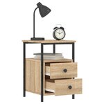 vidaXL Table de chevet chêne sonoma 34x35 5x50 cm bois d'ingénierie