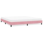 vidaXL Cadre de lit sans matelas rose 180x210 cm velours