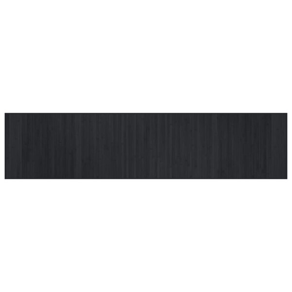 vidaXL Tapis rectangulaire noir 70x300 cm bambou