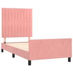 vidaXL Cadre de lit sans matelas rose 90x190 cm velours