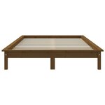 vidaXL Cadre de lit sans matelas marron miel 160x200 cm bois massif