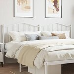 vidaXL Tête de lit de remplacement métal blanc 200 cm