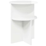 vidaXL Table d'appoint Blanc brillant Ø 39 5 x 55 cm Bois d'ingénierie
