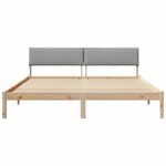 vidaXL Cadre de lit avec tête de lit Marron et gris clair 180 x 200 cm