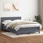vidaXL Sommier à lattes de lit et matelas gris foncé 160x210cm velours