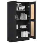 vidaXL Bibliothèque Chêne noir 82 5 x 30 5 x 150 cm Bois d'ingénierie