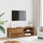 vidaXL Meuble TV vieux bois 120x34x37 cm bois d'ingénierie
