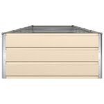vidaXL Jardinière Ivoire 195 x 100 x 45 cm Acier galvanisé