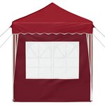 vidaXL Tente de fête pop-up 195 x 195 x 245 cm Bordeaux Tissu Oxford