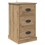 vidaXL Cabinet de chevet avec tiroir Chêne artisanal 39 x 39 x 67 5 cm