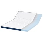 vidaXL Coussins de Matelas Blanc et bleu 140 x 200 cm