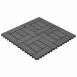vidaXL Carreau de terrasse 11 Pièces Gris 30 x 30 cm WPC