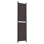 vidaXL Cloison de séparation 4 panneaux Marron 200x200 cm Tissu