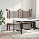 vidaXL Tête de lit suspendue Taupe PU antique