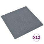 vidaXL Carreaux de protection antichoc 12Pièces Caoutchouc 50x50x3cm Gris