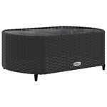 vidaXL Salon de jardin 5 Pièces avec coussins noir résine tressée