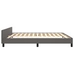 vidaXL Cadre de lit sans matelas gris similicuir
