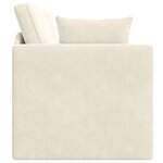 vidaXL Sofa lit au sol 2-en-1 Crème 213x144x60 cm Velours