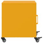 vidaXL Tables de chevet 2 Pièces jaune moutarde 36x39x43 5 cm acier