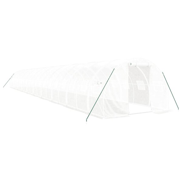 vidaXL Serre avec cadre en acier blanc 60 m² 20x3x2 m