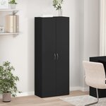 vidaXL Armoire de classement noir 60x32x153 cm bois d'ingénierie