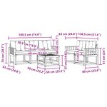 vidaXL Ensemble de canapés d'extérieur 6 pc Gris Naturel et Clair