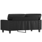 vidaXL Canapé à 2 places Noir 120 cm Similicuir