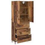 vidaXL Haut Armoire avec tiroir Bois Ancien 69 5 x 34 x 180 cm