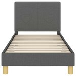 vidaXL Cadre de lit pour enfants avec tête de lit Gris foncé tissu