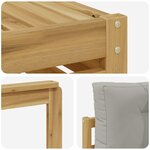 vidaXL Ensemble de canapés d'extérieur 7 pc Blanc et gris clair
