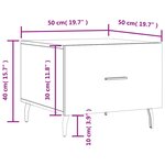 vidaXL Table basse Chêne sonoma 50x50x40 cm Bois d'ingénierie