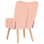 vidaXL fauteuil relaxant en tissu en laine bouclée rose