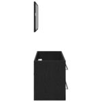 Cabinet de lavabo vidaXL avec miroir Chêne noir 90x45x1 5 cm Bois d'ingénierie