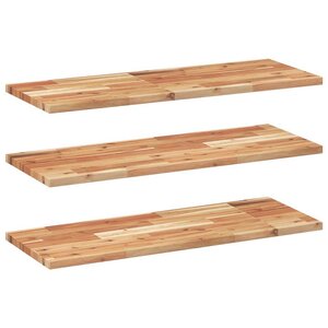 vidaXL Étagères flottantes 3 Pièces 80x30x2 cm acacia massif à l'huile