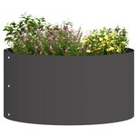 vidaXL Cache-pot de jardin Noir 40 x 40 x 20 cm Acier laminé à froid
