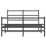 vidaXL Cadre de lit métal sans matelas avec pied de lit noir 135x190cm