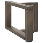 vidaXL Pieds de table basse en T  2 pièces  noir  40 x 25 x (30-31) cm  acier