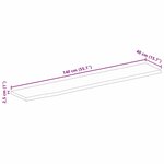 vidaXL Dessus de table à bord vivant 140x40x2 5cm bois massif manguier