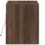 vidaXL Meuble TV mural avec lumières LED chêne marron 80x31x35 cm