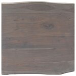vidaXL Table basse avec bord naturel Gris 60x60x40 cm Bois d'acacia