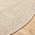 vidaXL Tapis ZIZUR crème Ø 120cm aspect de jute intérieur et extérieur
